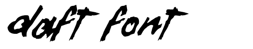 Daft Font